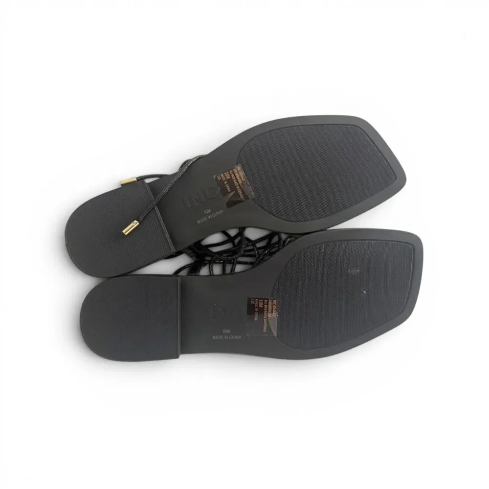 I.N.C. International Concepts Gilma Flower Lace-Up Black Patent Sandals, 10M - Picture 9 of 9